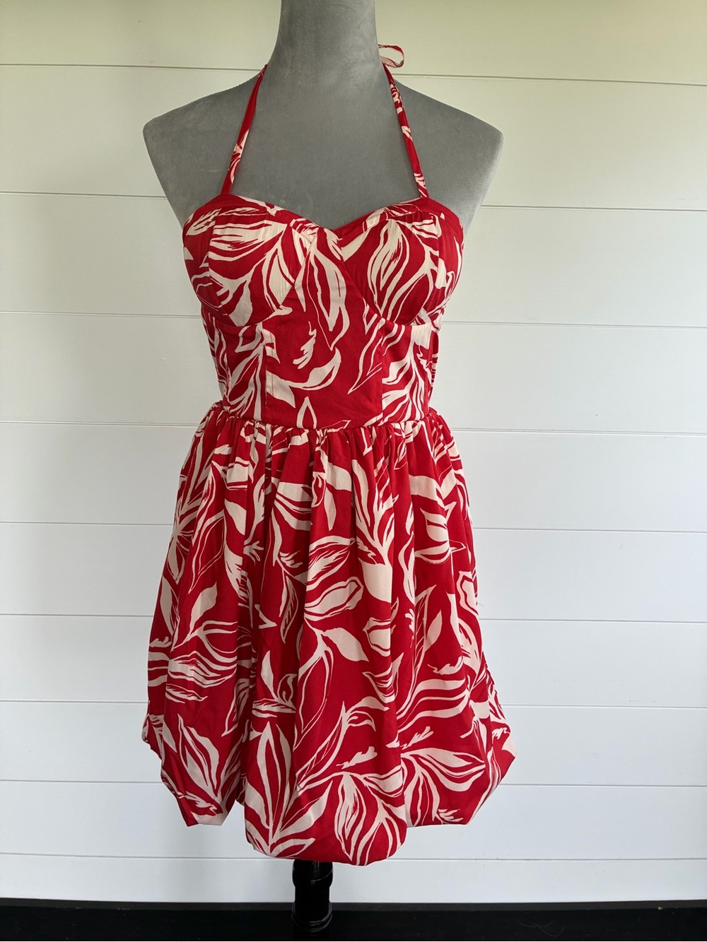 Band Of The Free Terra Cotta Cream Sexy Backless Dress Sz Large NWT/0343